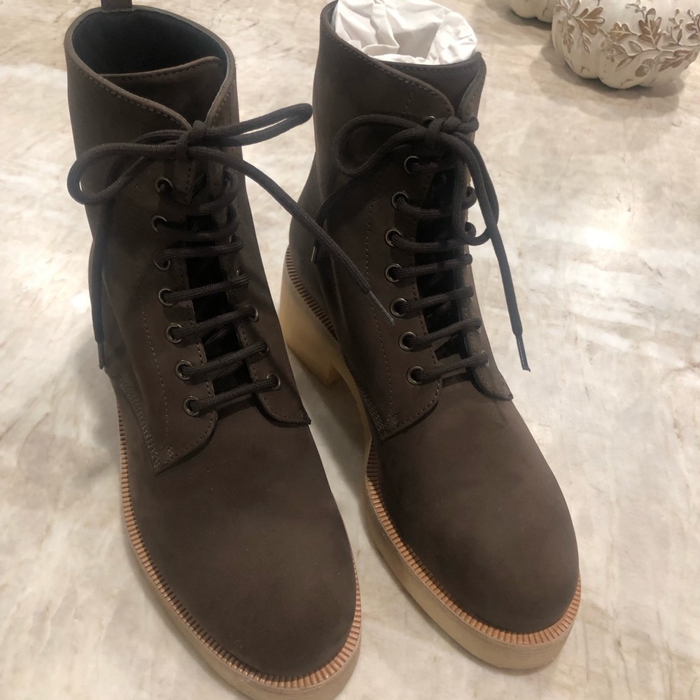 NIB Dark Brown Nubuck Bootie Size 40